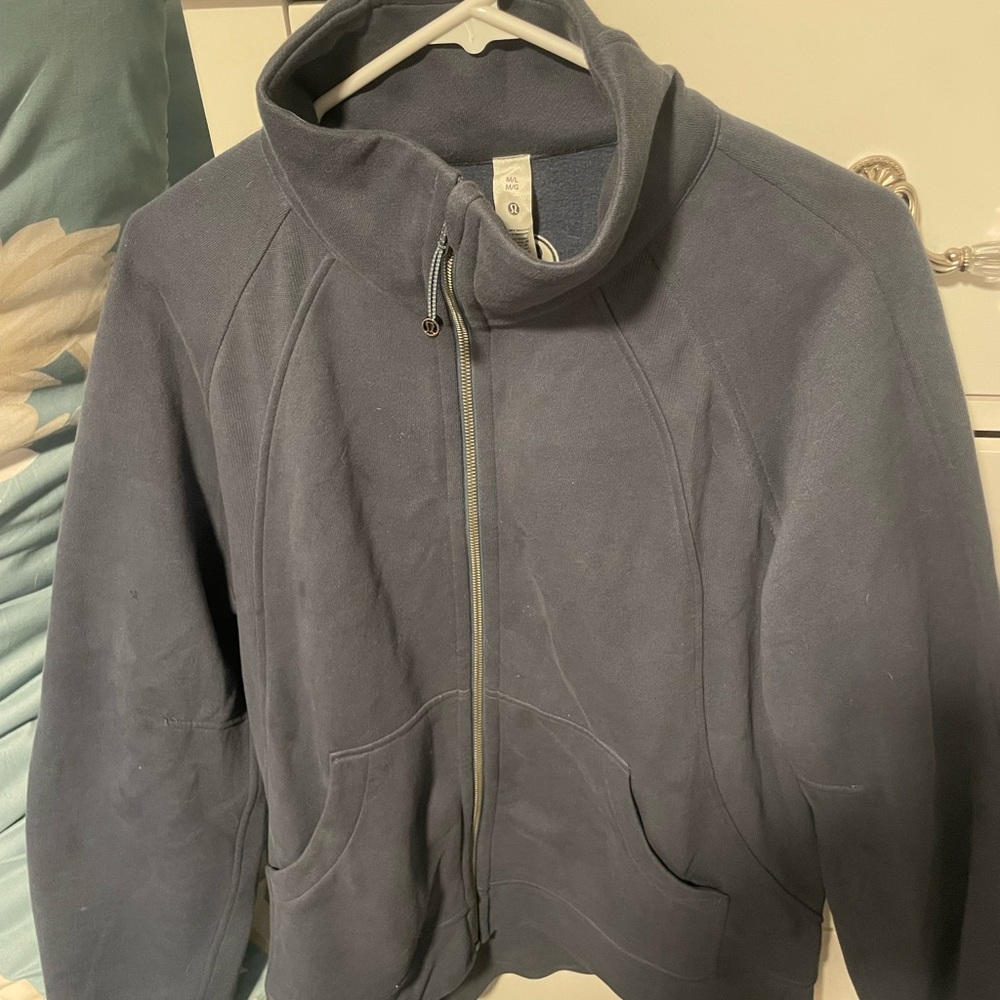 Lululemon Blue Zip-Up sweatshirt scuba. Size medium/large. So cute